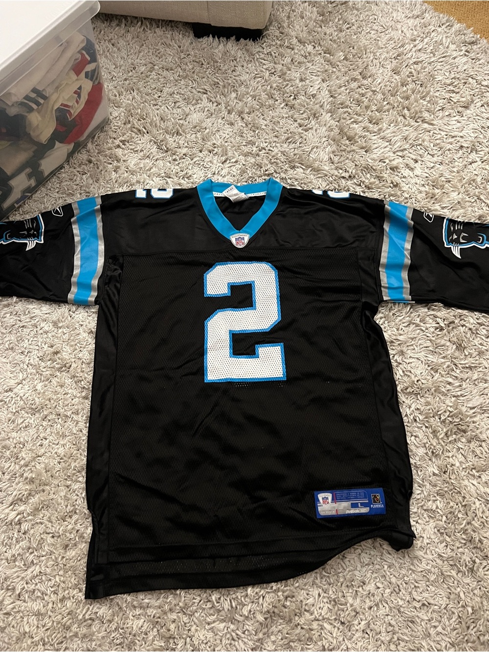 Carolina Panthers #2 Jimmy Clausen Black Football Jersey